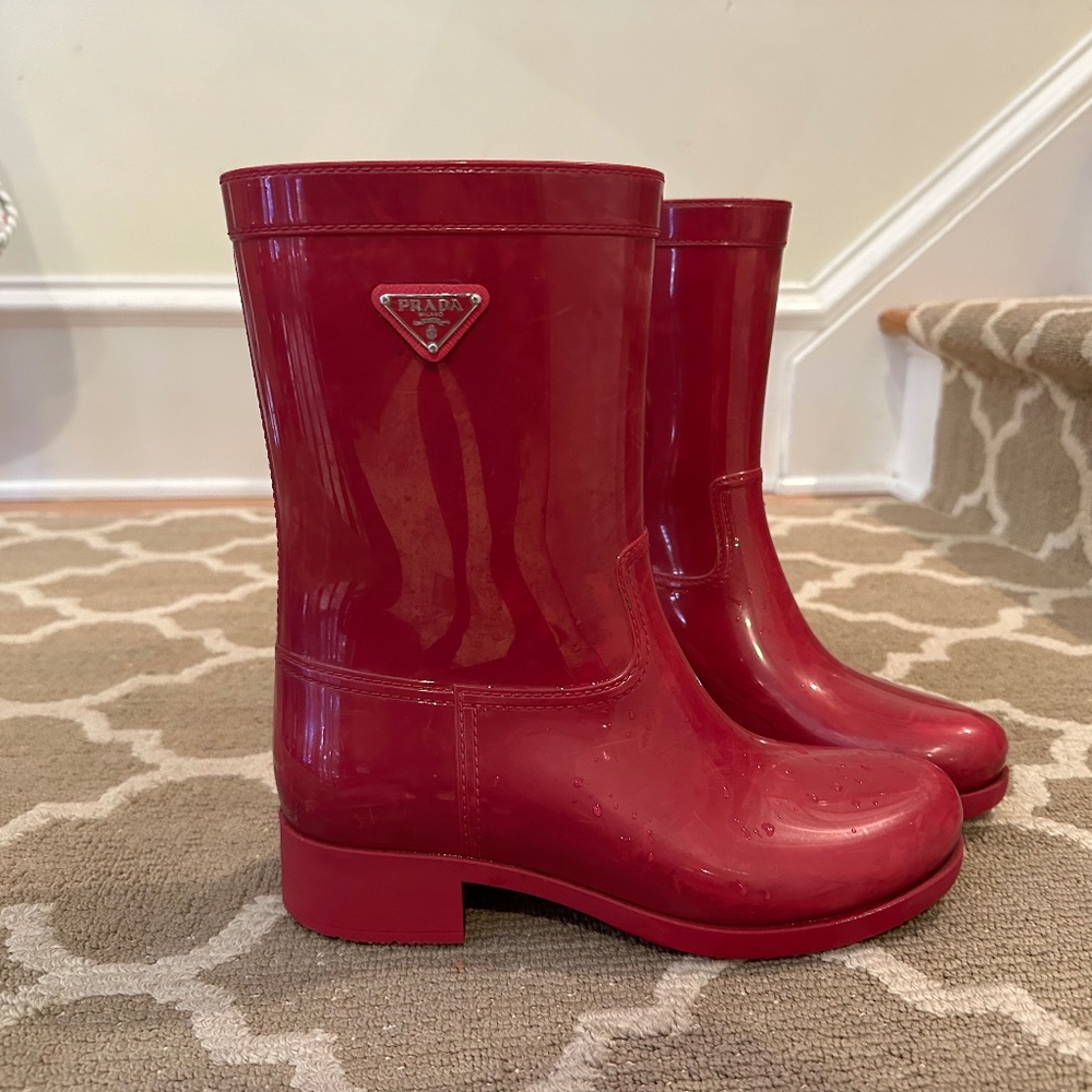 PRADA Rain boots size 39/us 8